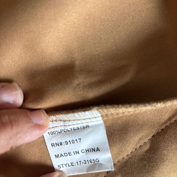 Anthropologie Solitaire Blue Floral Faux Suede Oversized Blazer Jacket Sz Large - Picture 10 of 13